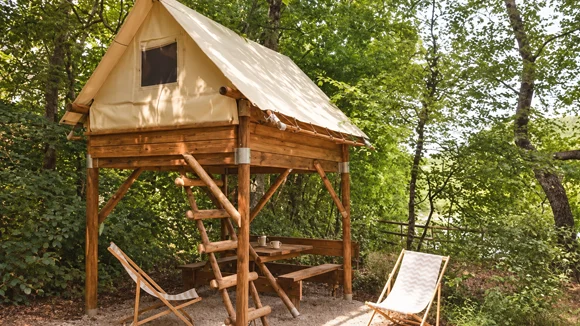 Tente Bivouac au camping Les Chamberts dans la Drôme