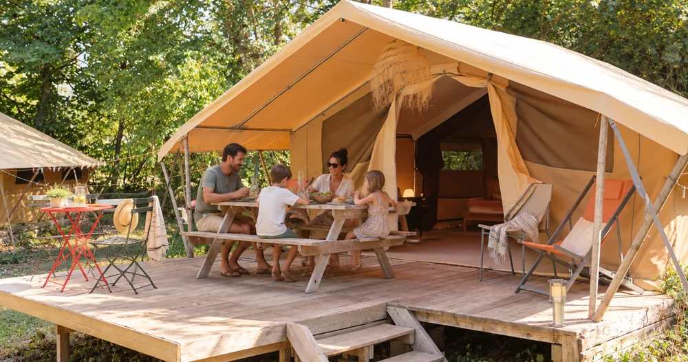 Lodge Canopée au camping Les Chamberts dans la Drôme