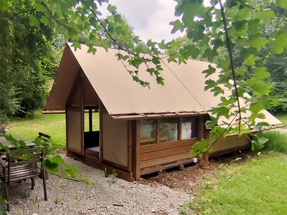 tente glamping camping dans la drome