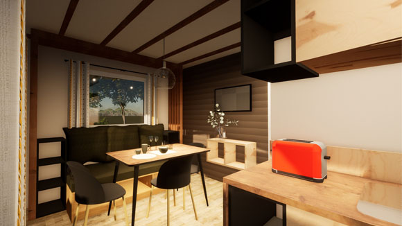 chalet de luxe en bois en location dans la drome