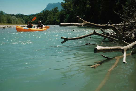 depart en canoe du camping